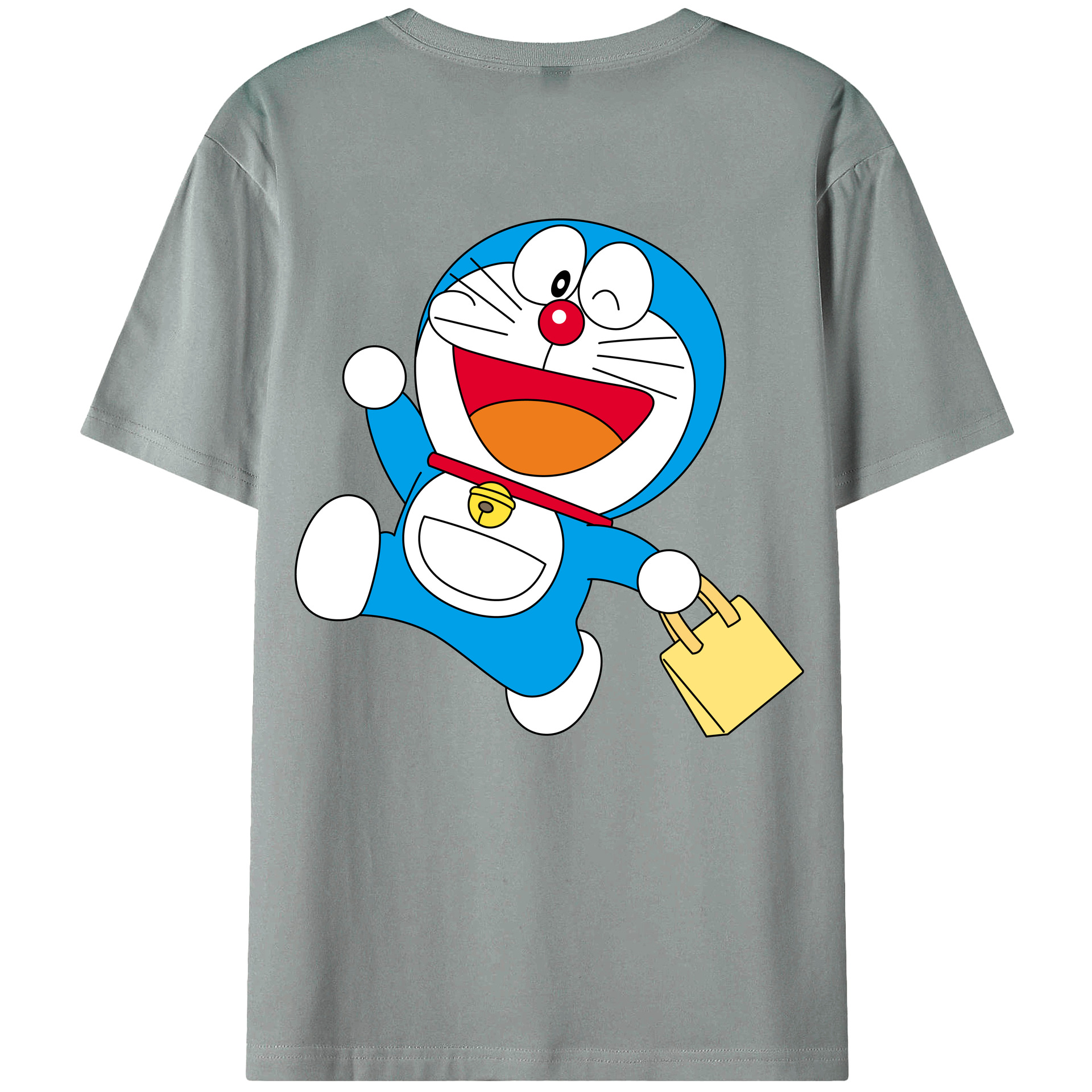 （画像用） ドラえもん Doraemon 綿100％ メンズ半袖Tシャツ（バックプリント） 通気性